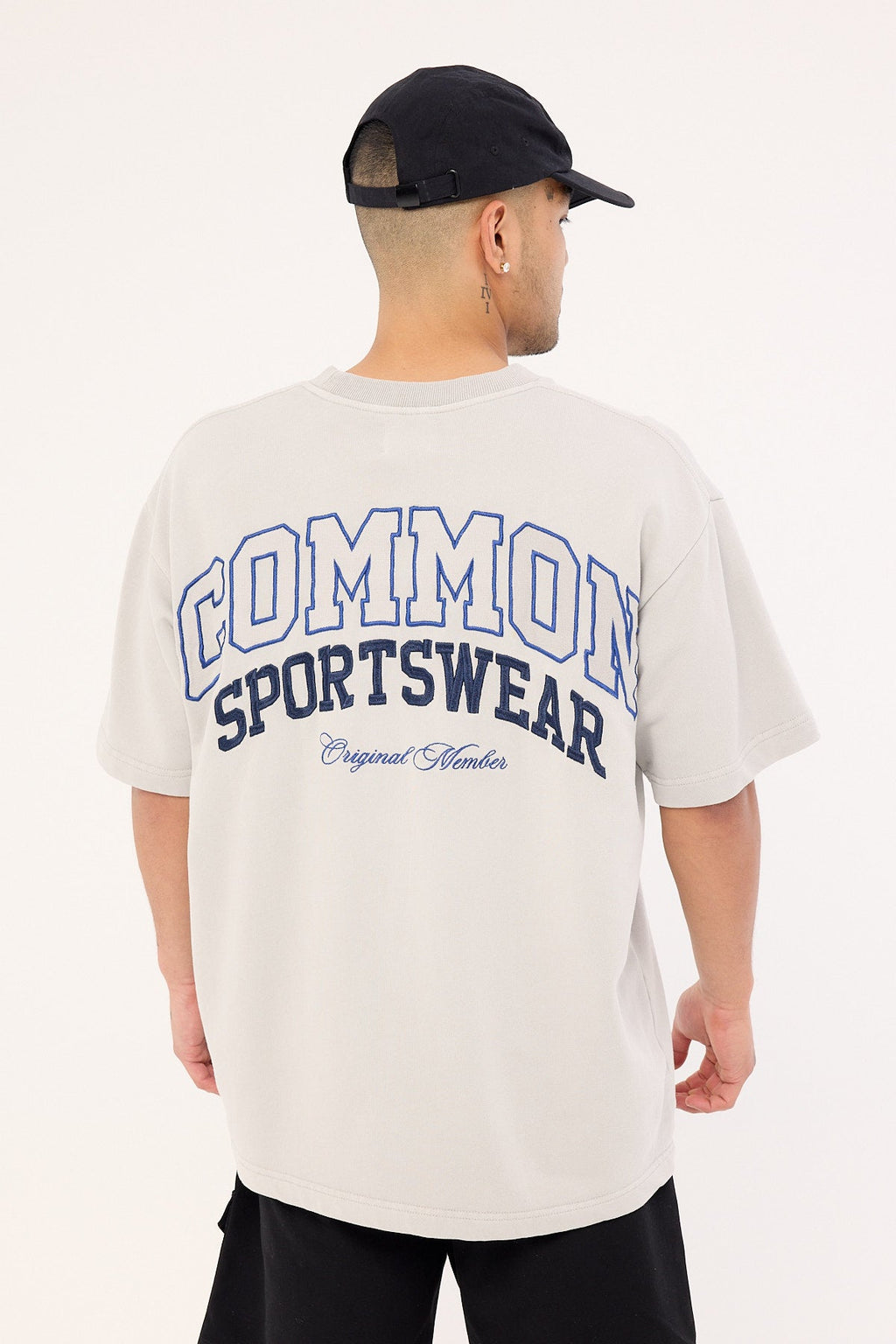 Common Need Tackle Loopback Boxy Tee Washed Ice Grey