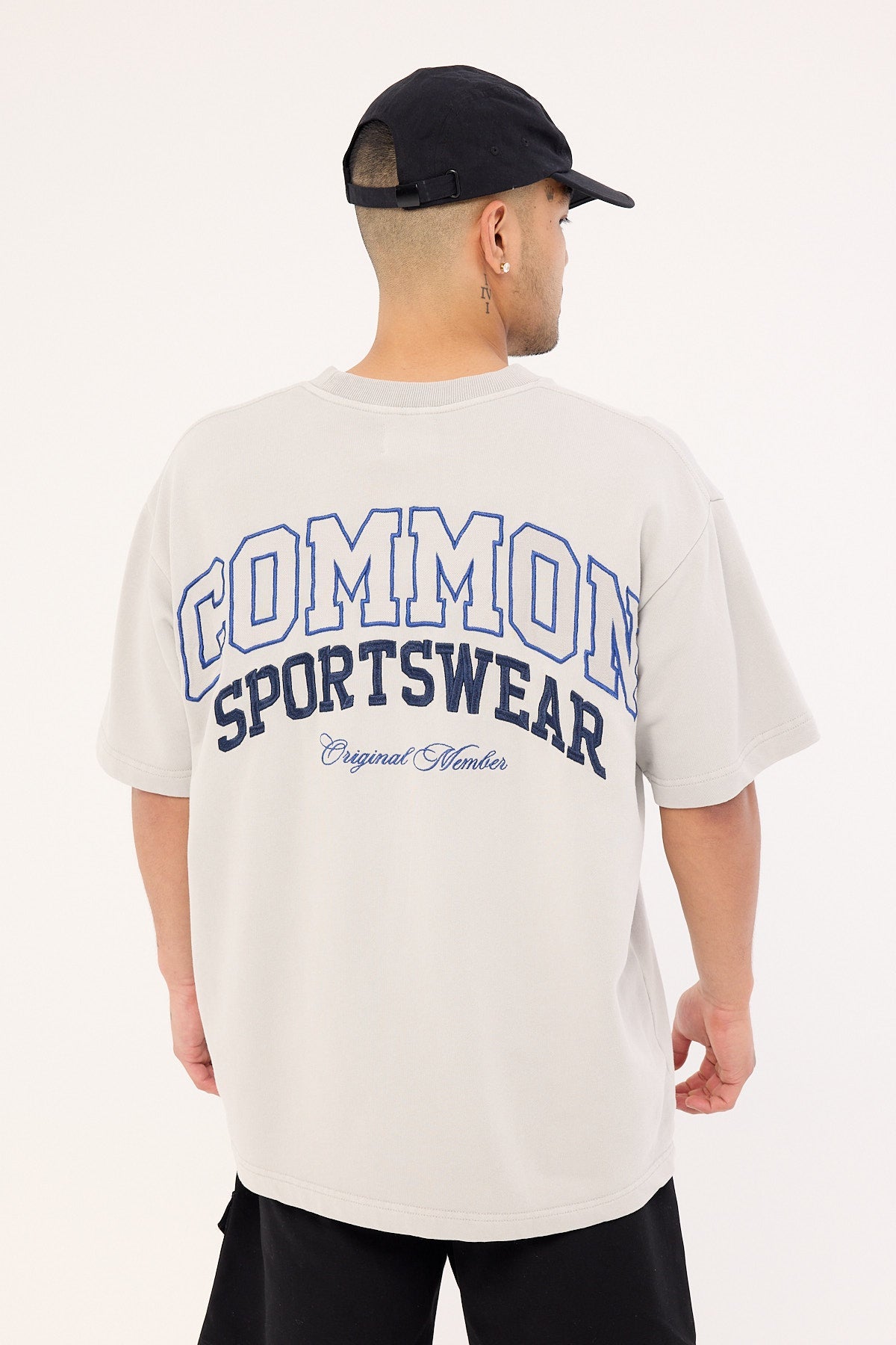 Common Need Tackle Loopback Boxy Tee Washed Ice Grey
