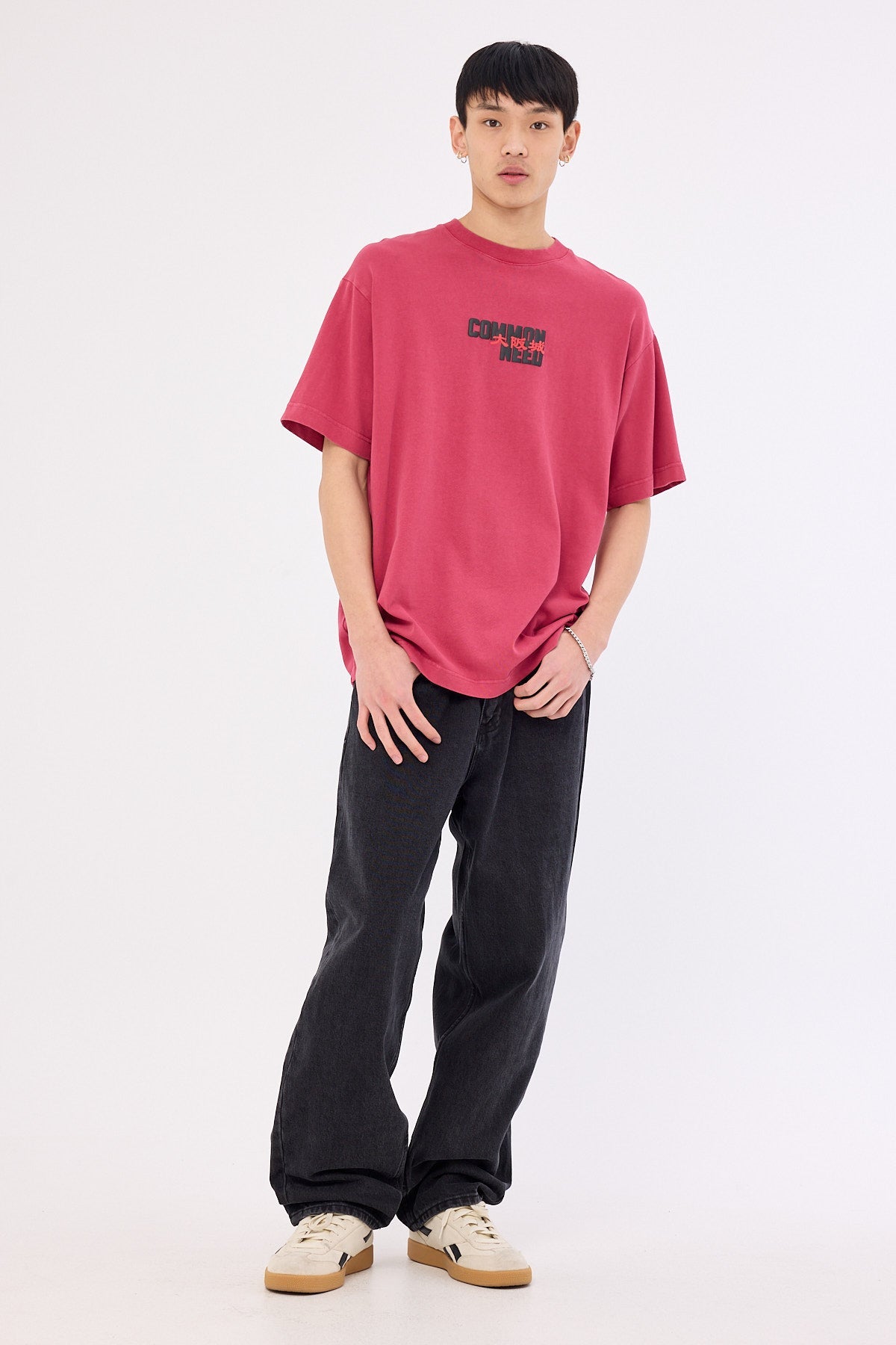 Common Need Osaka Heavyweight Boxy Tee Washed Berry