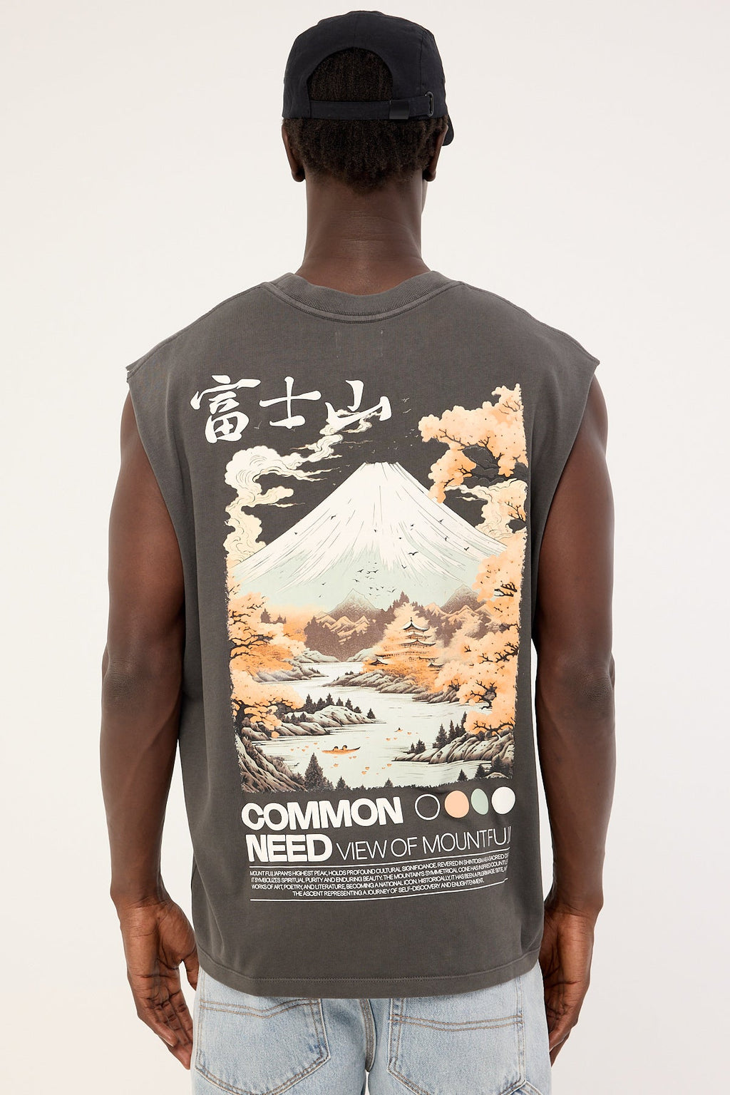 Common Need Fuji Muscle Tank Washed Black