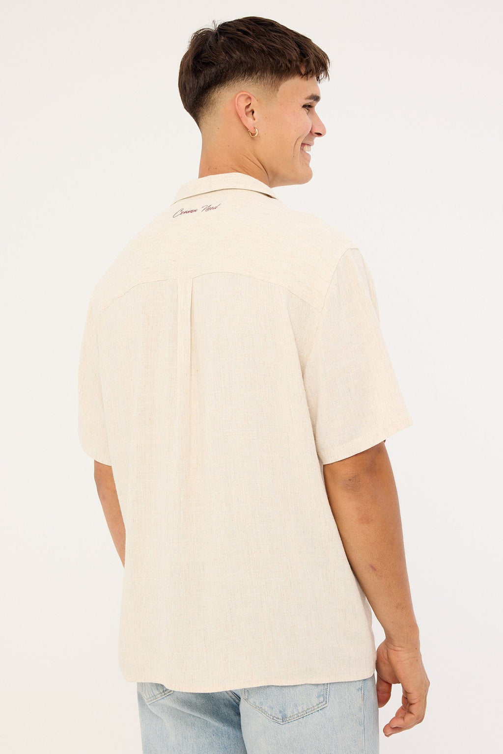 Common Need Aloha Linen Resort Shirt Natural