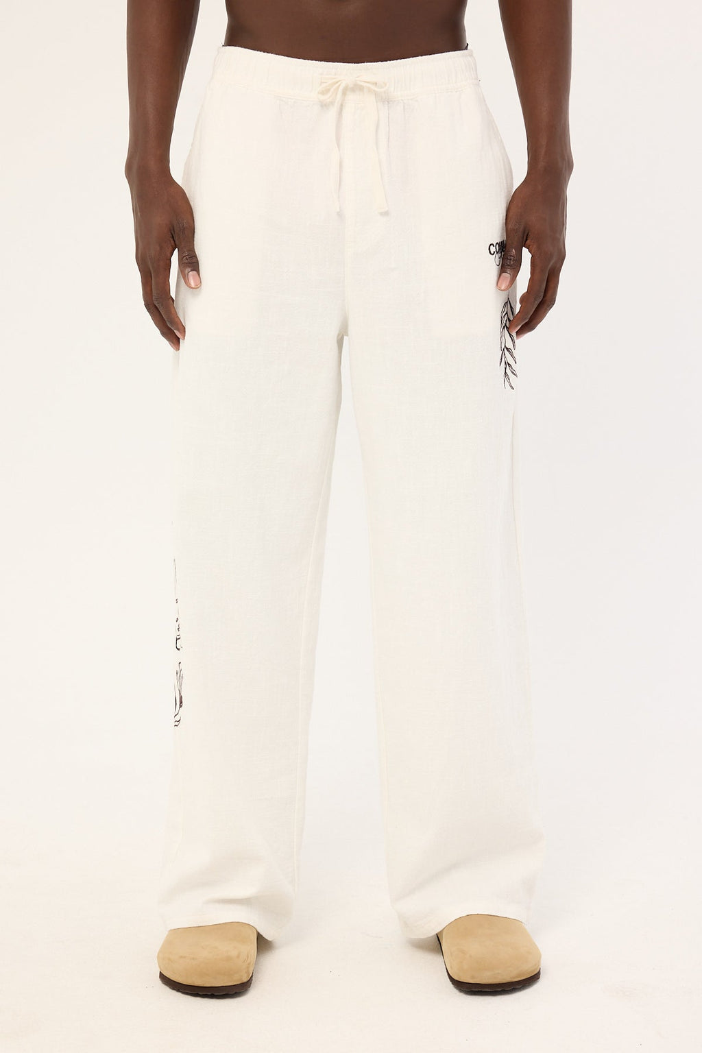 Common Need Alfresco Baggy Linen Pant Off White