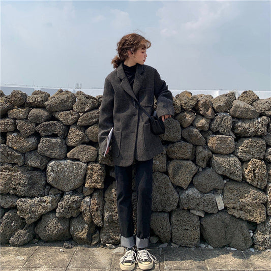 Oversize Mantel mit Reverskragen Fashion Bullet