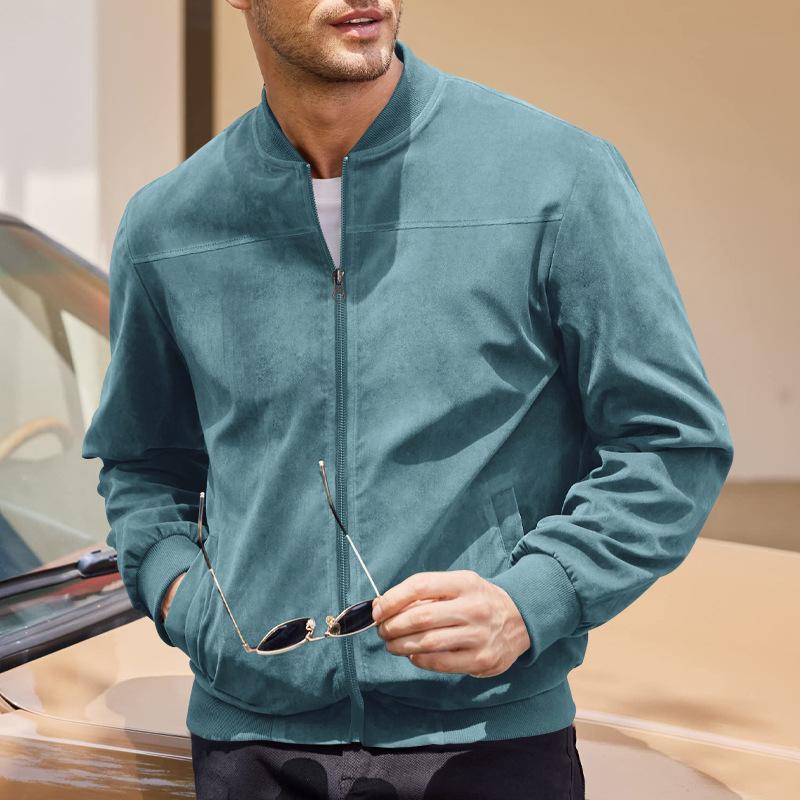 Stylish men's zip-up bomber jacket