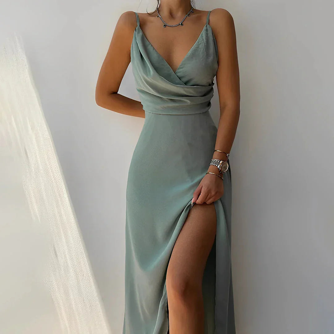 Elegant neckline dress for women
