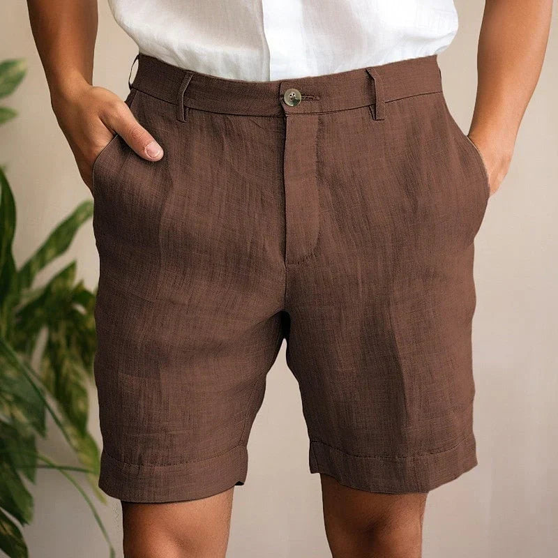 Men's shorts with belt loops and side pockets
