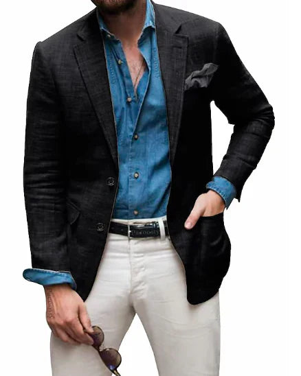 Men's blazer with structured material and slim cut