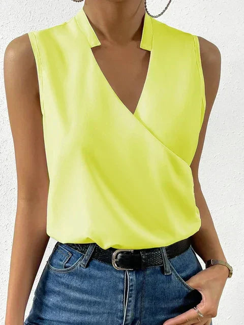 Sleeveless V-neck top