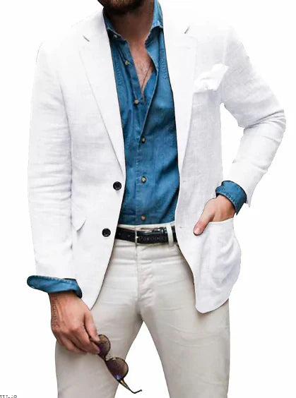 Men's blazer with structured material and slim cut