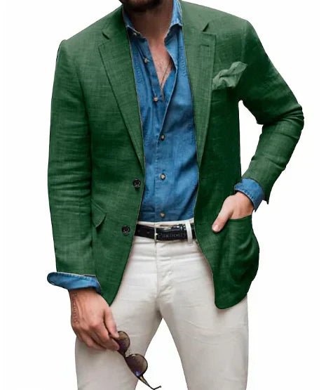 Men's blazer with structured material and slim cut