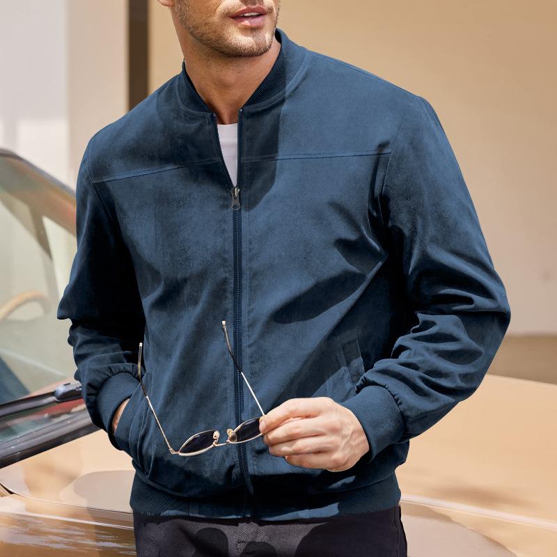 Stylish men's zip-up bomber jacket
