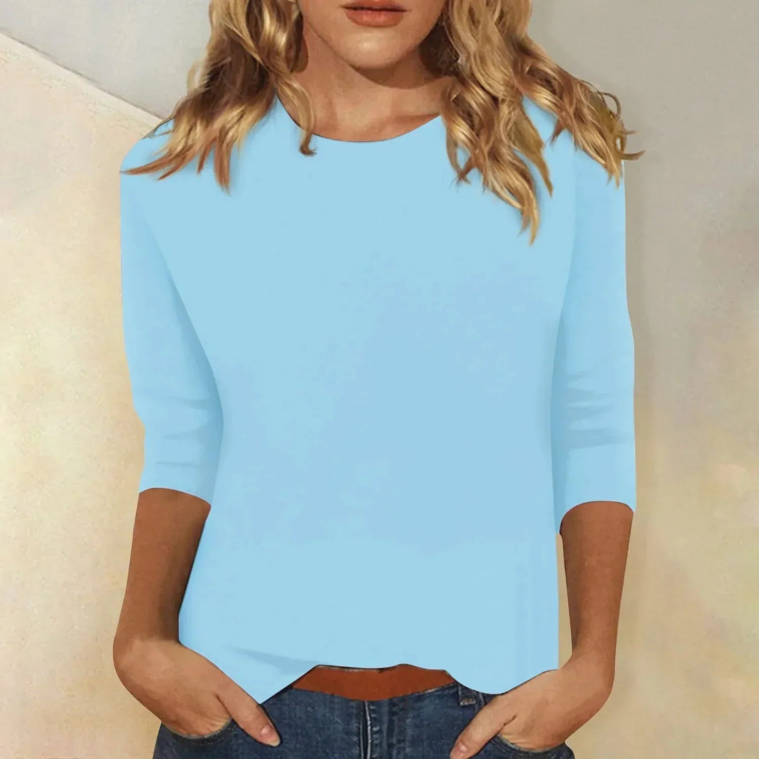 Stylish top for women with round neck