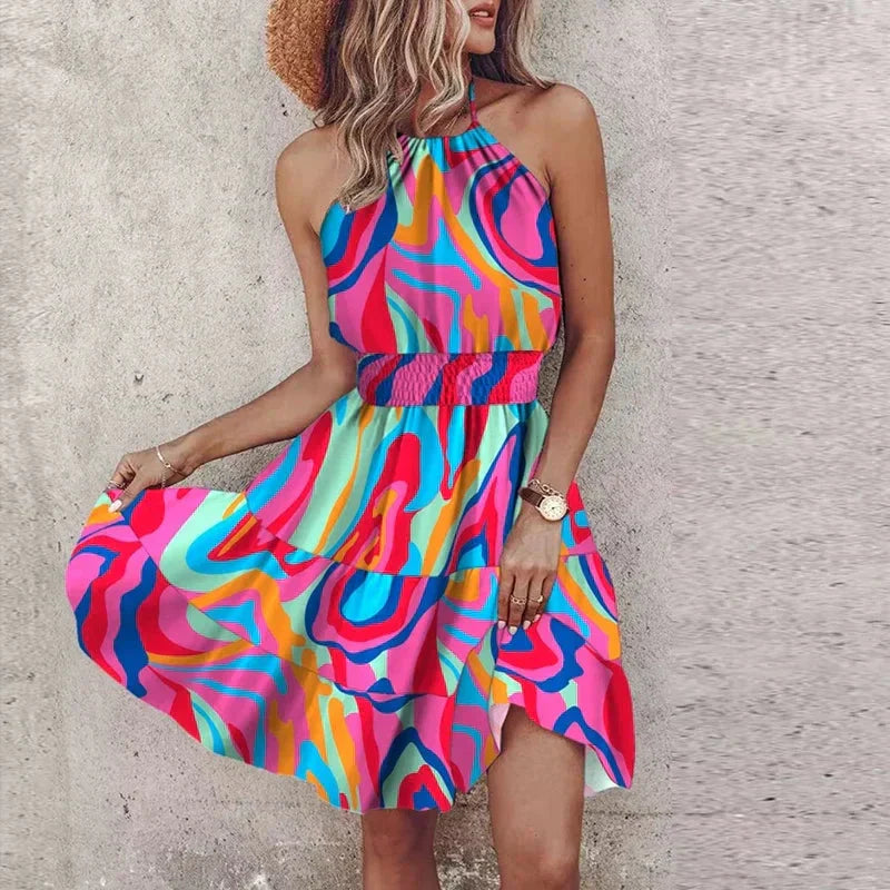 Short strap dress for women
