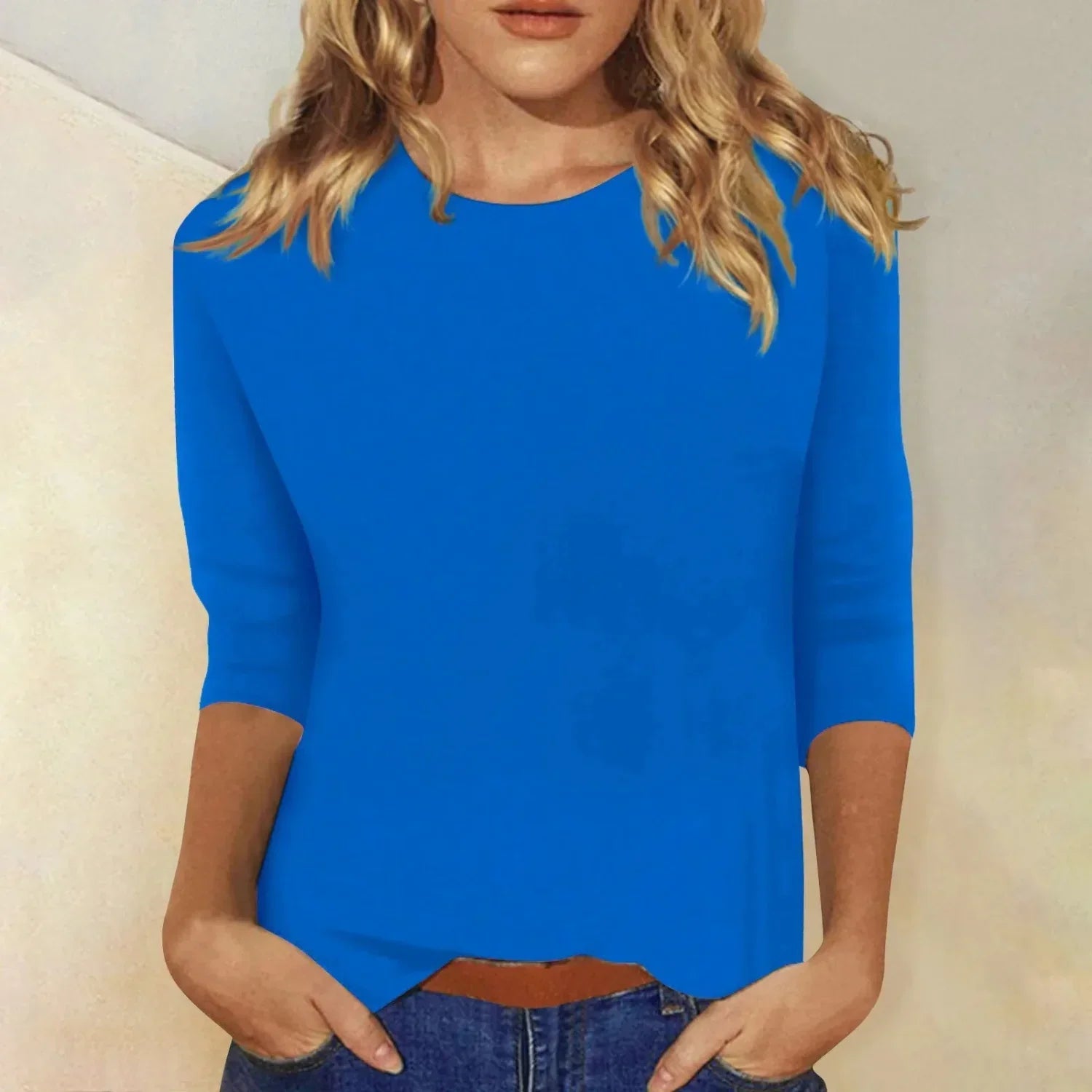 Stylish top for women with round neck