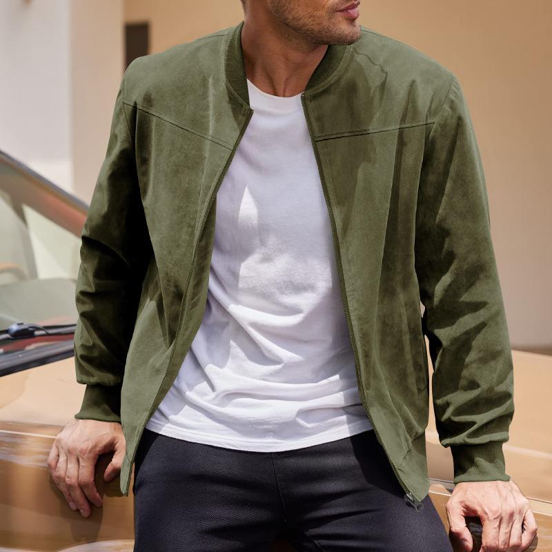Stylish men's zip-up bomber jacket