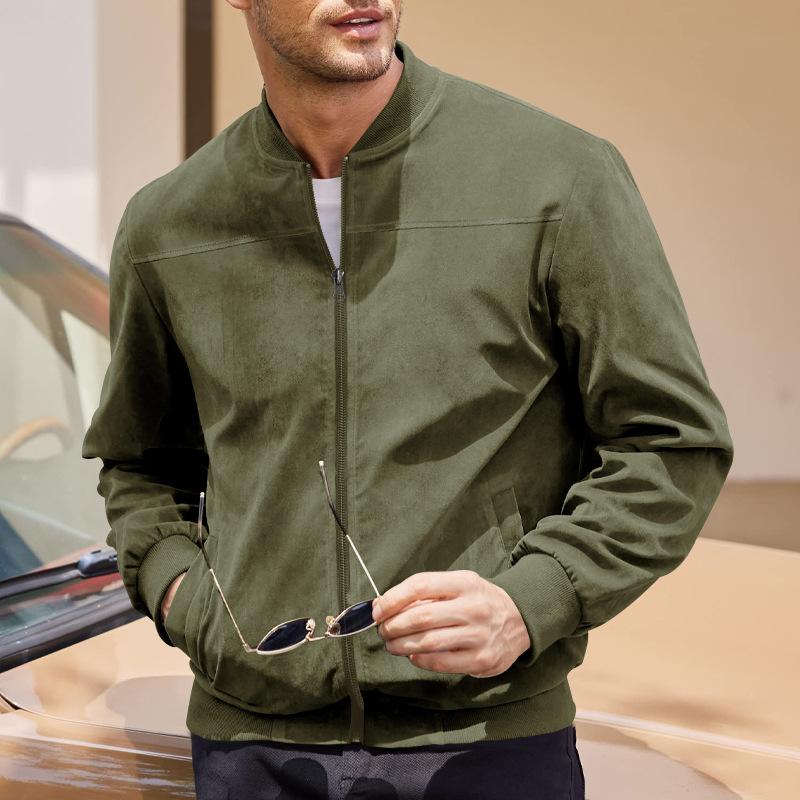 Stylish men's zip-up bomber jacket