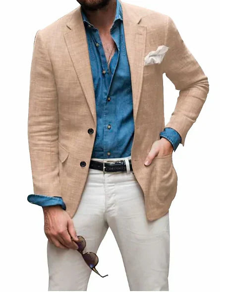Men's blazer with structured material and slim cut