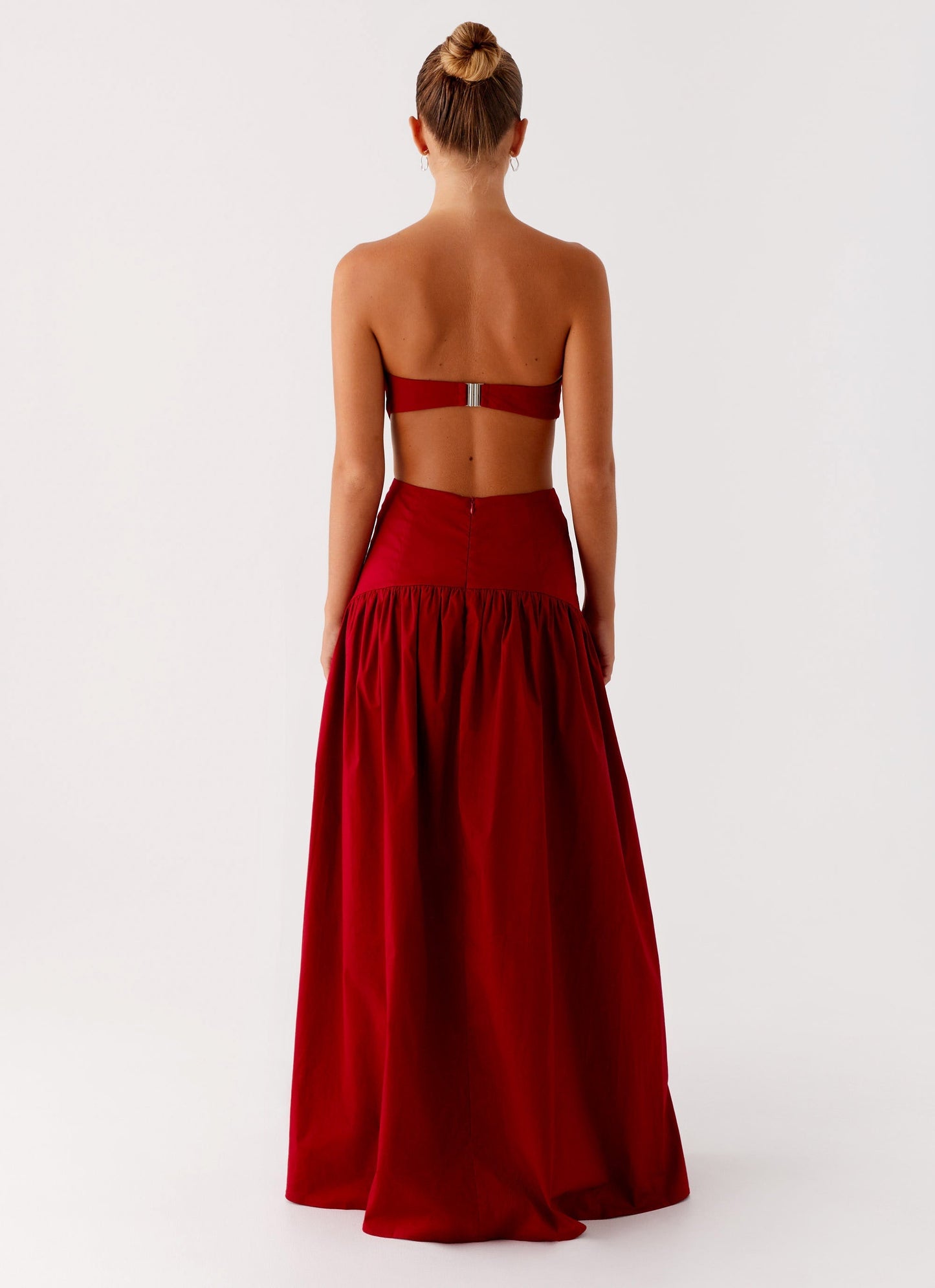Trägerloses Maxikleid mit gerafftem Rockteil - Fiorora Fiorora