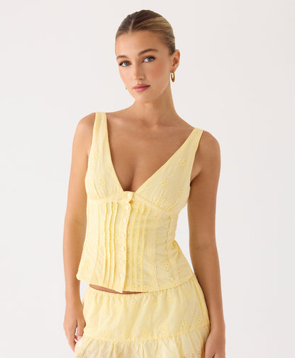 Aberley Top - Yellow Fiorora