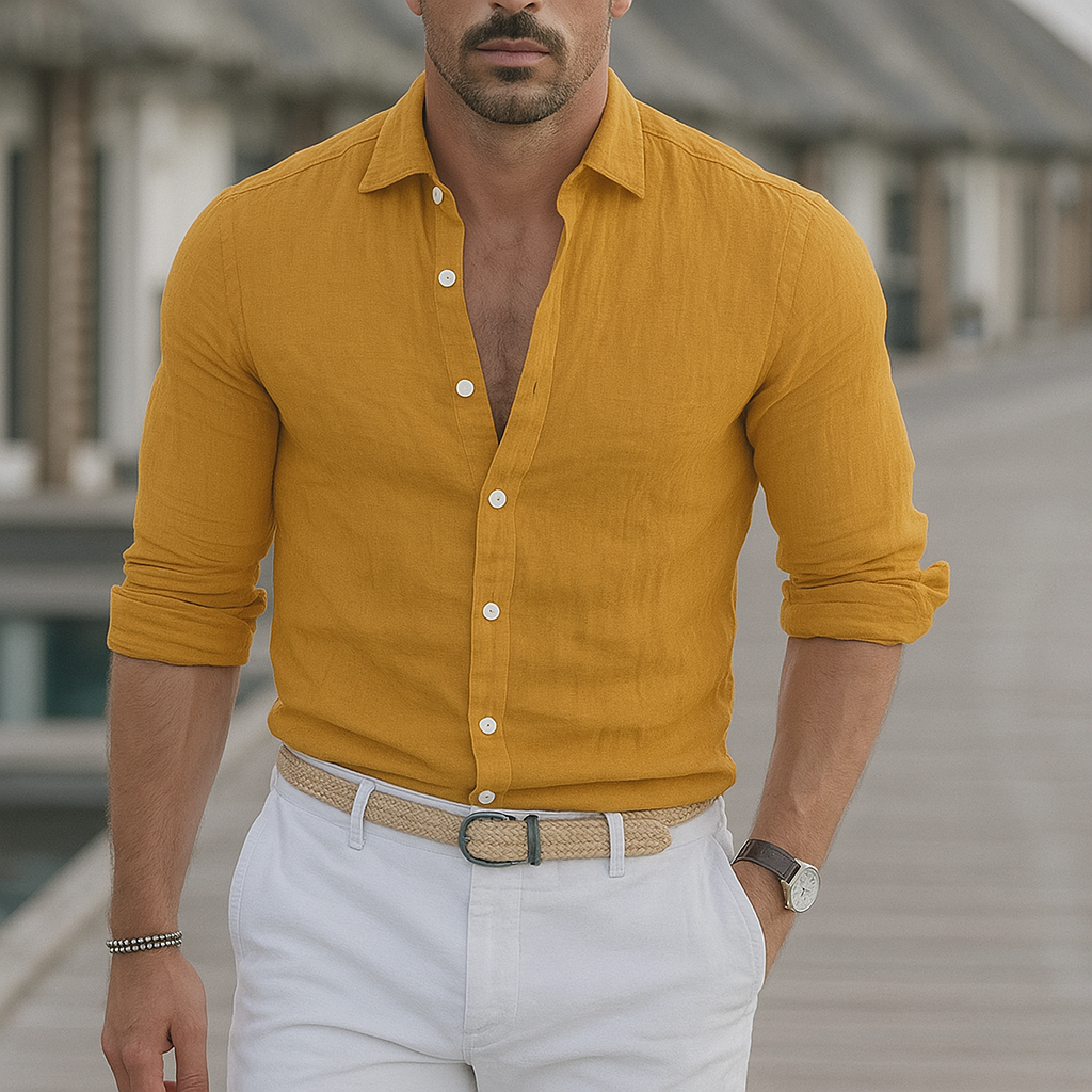 Elegant long-sleeved shirt for men