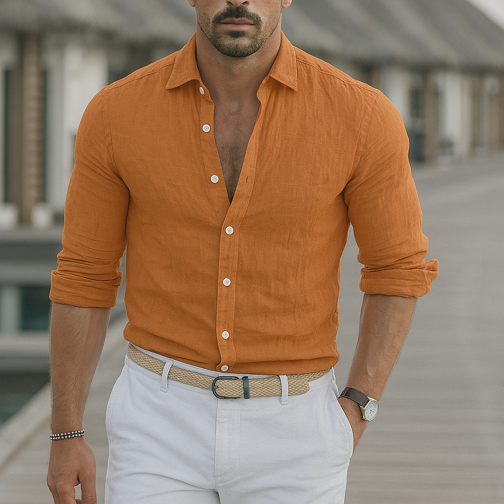 Elegant long-sleeved shirt for men
