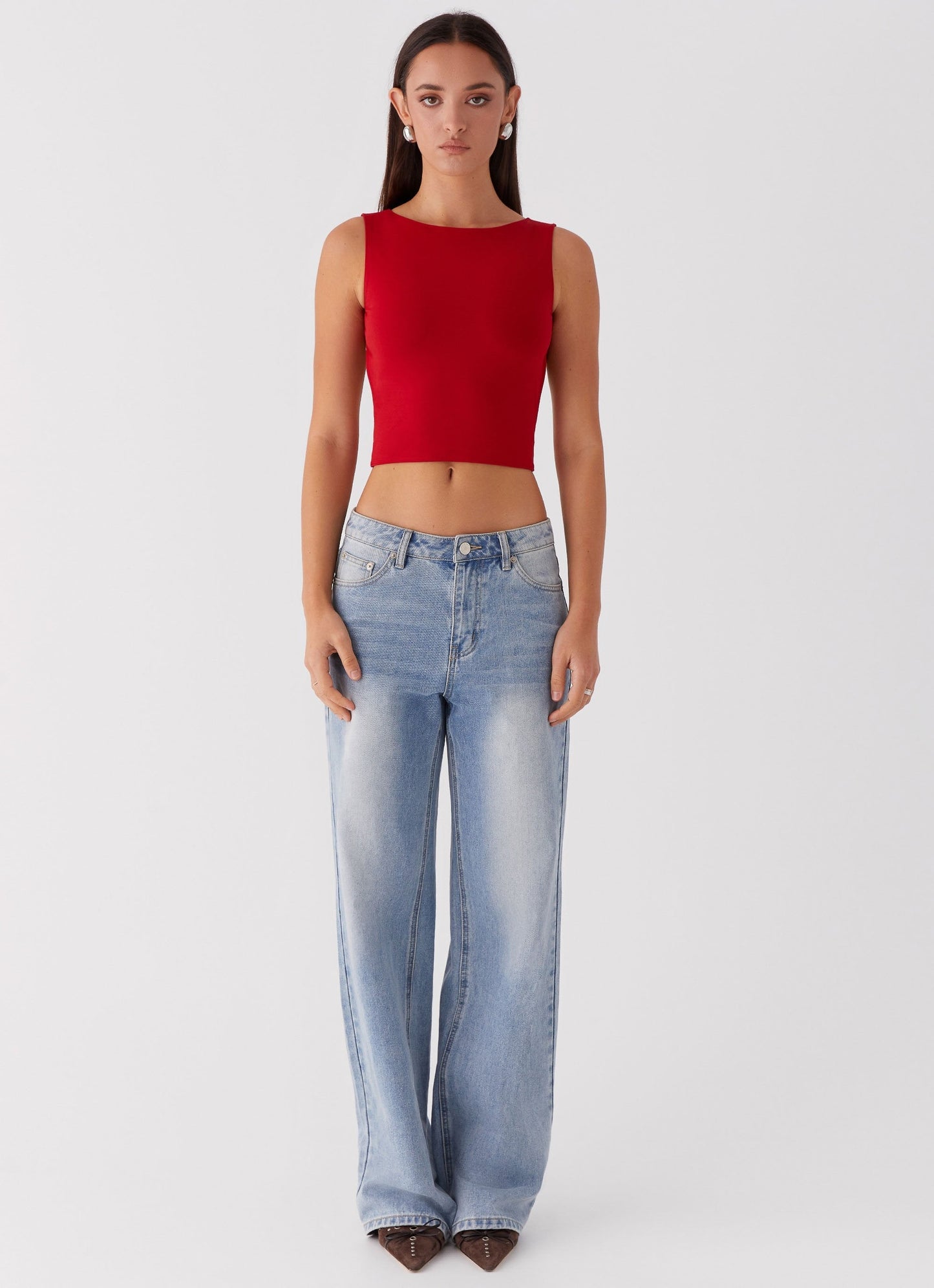 Saskie Tie Top - Ruby Red Fiorora