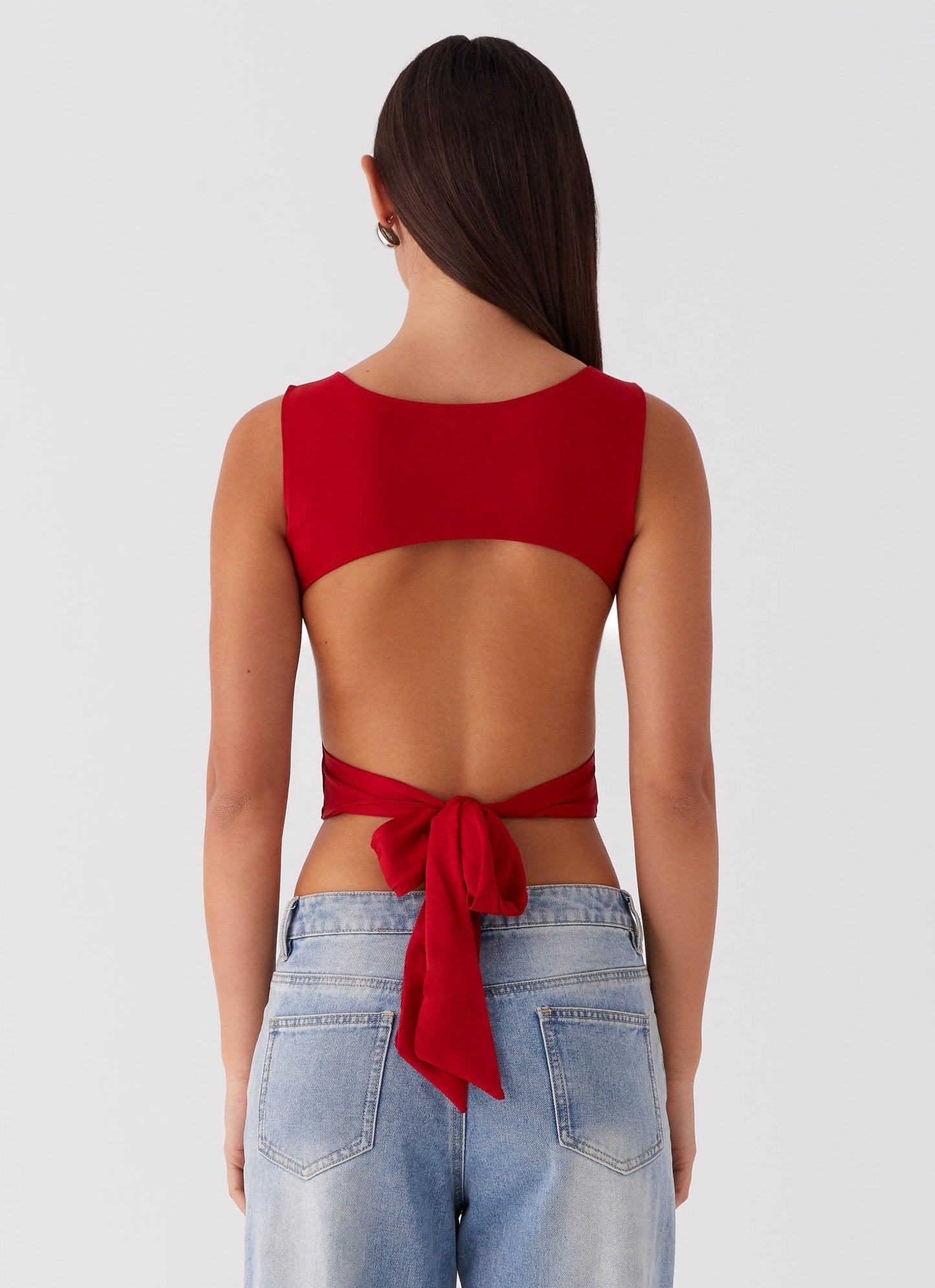 Saskie Tie Top - Ruby Red Fiorora
