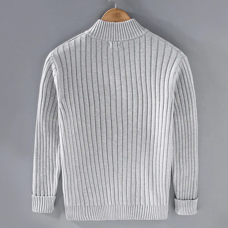 Cardigan with ribbed design and open front cut