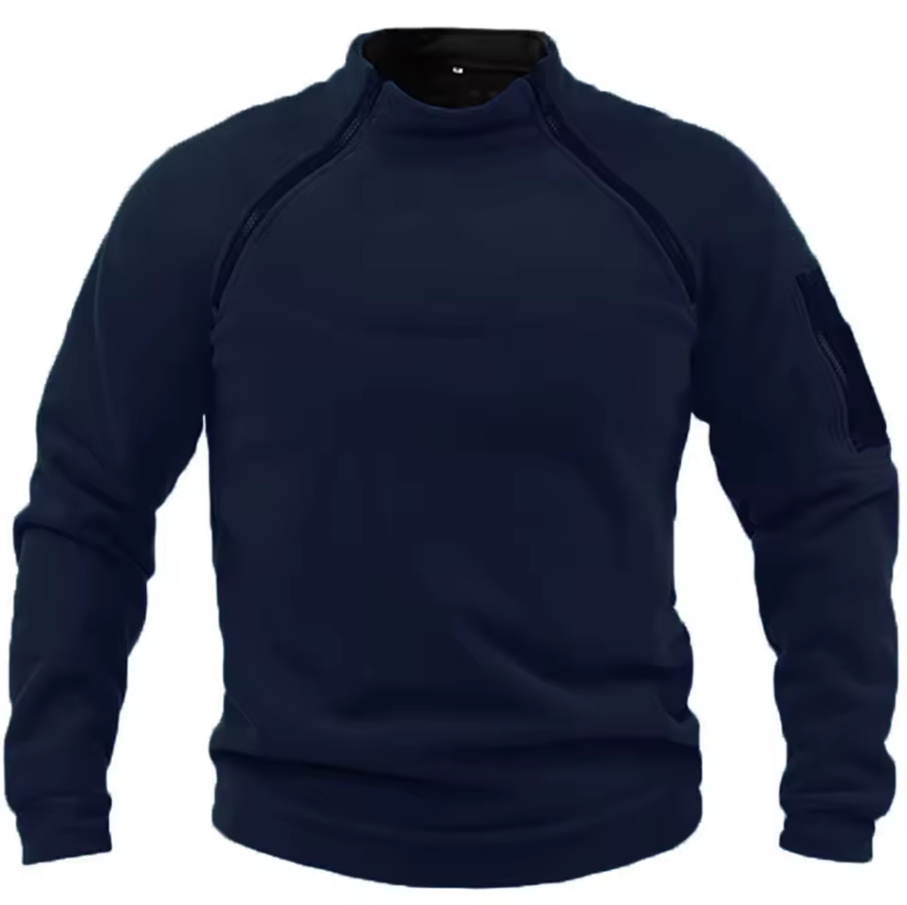 Long-sleeved sweatshirt with reinforced seam details