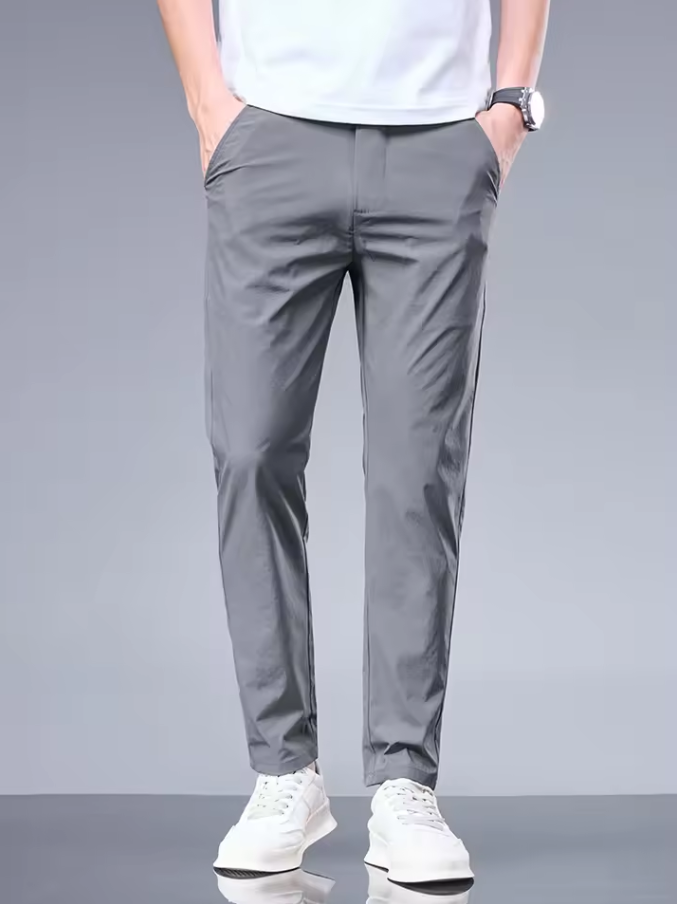 Slim straight-leg trousers with clean design
