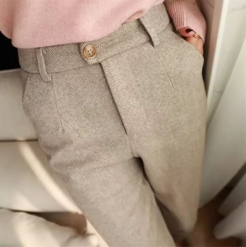Elegant trousers for men with pleats
