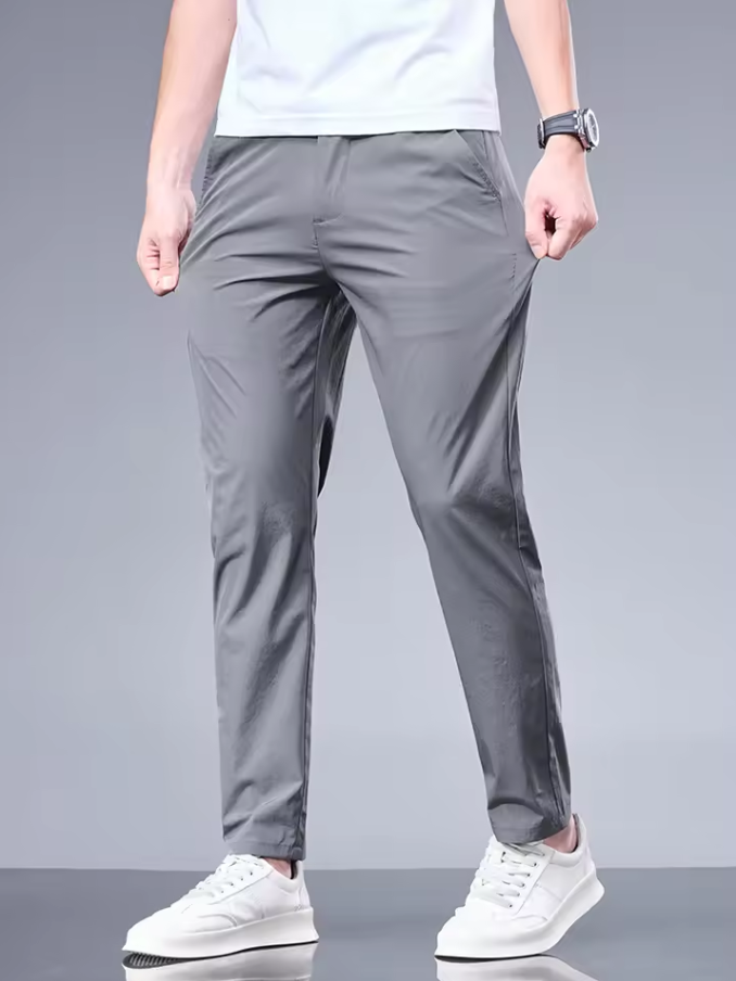 Slim straight-leg trousers with clean design
