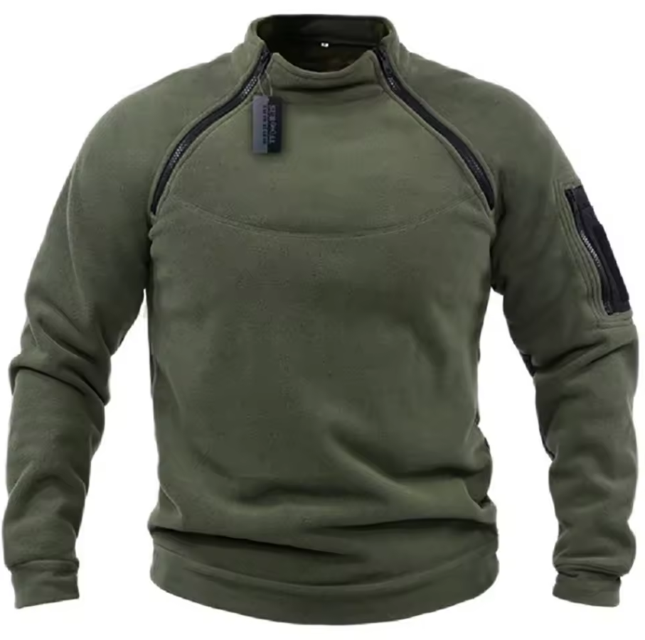 Long-sleeved sweatshirt with reinforced seam details