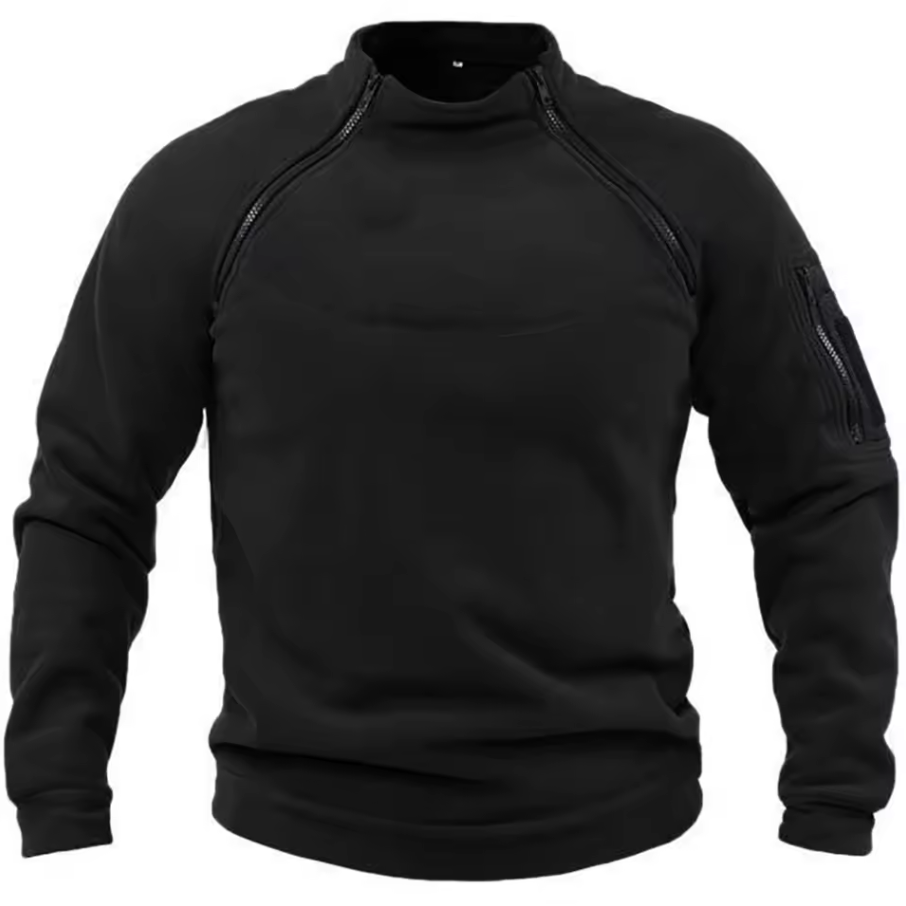 Long-sleeved sweatshirt with reinforced seam details