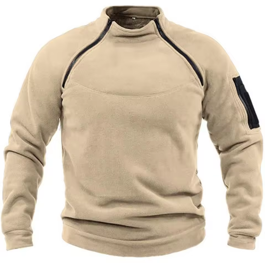 Long-sleeved sweatshirt with reinforced seam details
