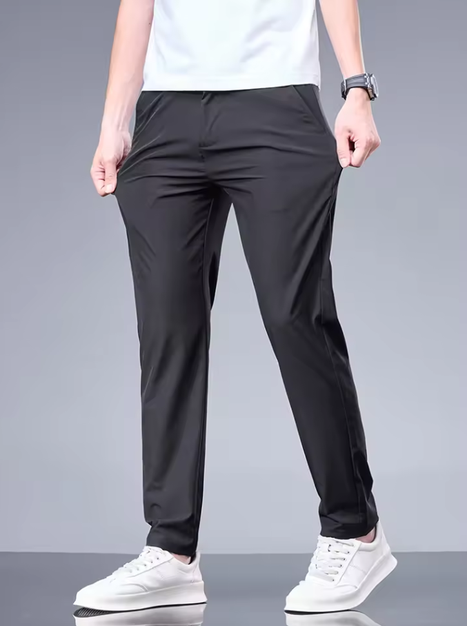 Slim straight-leg trousers with clean design