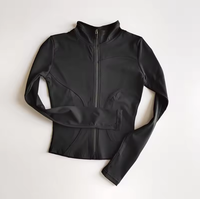 Women's high collar long sleeve top