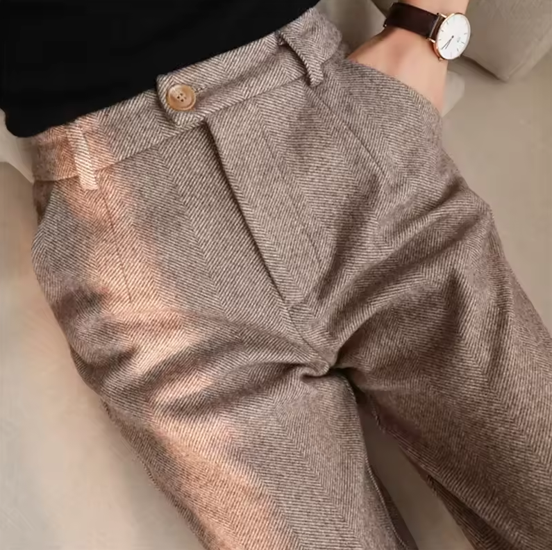Elegant trousers for men with pleats