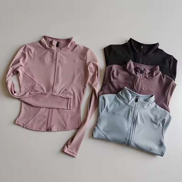 Women's high collar long sleeve top