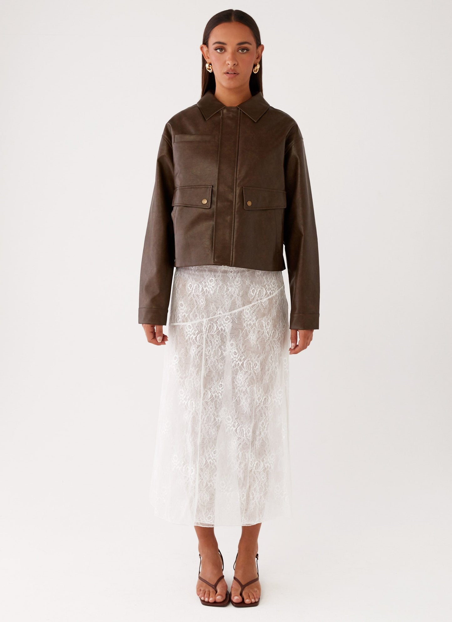 Kurzjacke mit Umlegekragen und Brusttaschen - Fiorora Fiorora