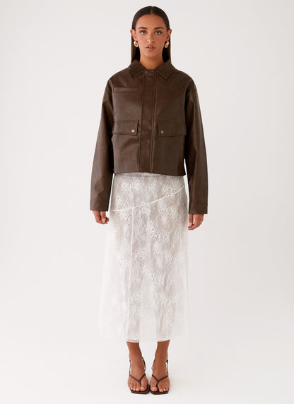 Kurzjacke mit Umlegekragen und Brusttaschen - Fiorora Fiorora
