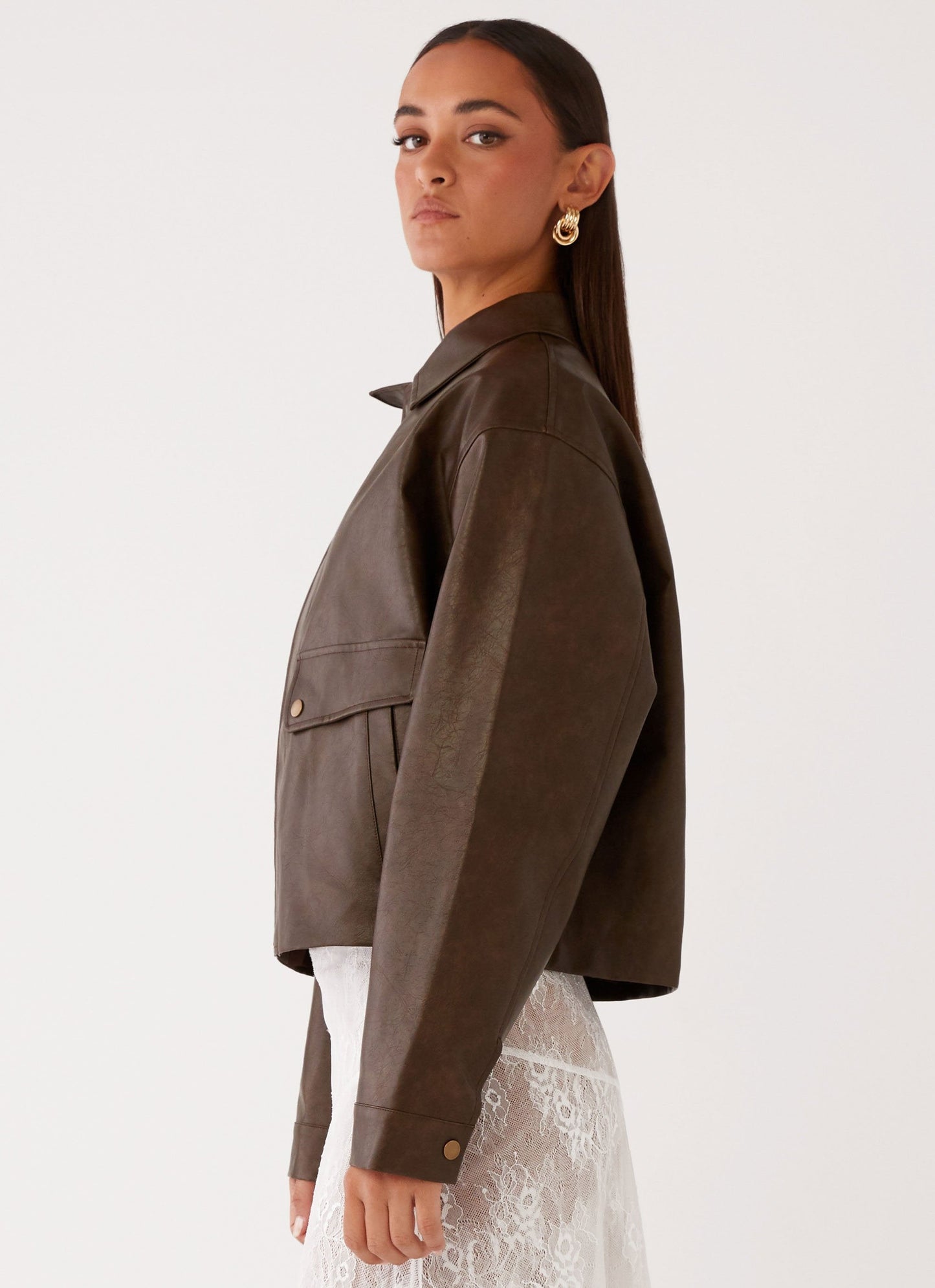 Kurzjacke mit Umlegekragen und Brusttaschen - Fiorora Fiorora