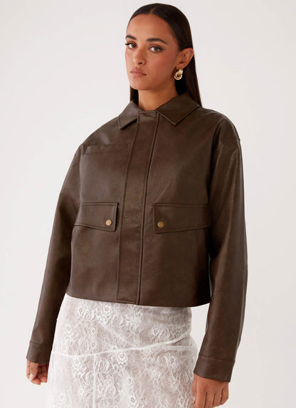 Kurzjacke mit Umlegekragen und Brusttaschen - Fiorora Fiorora