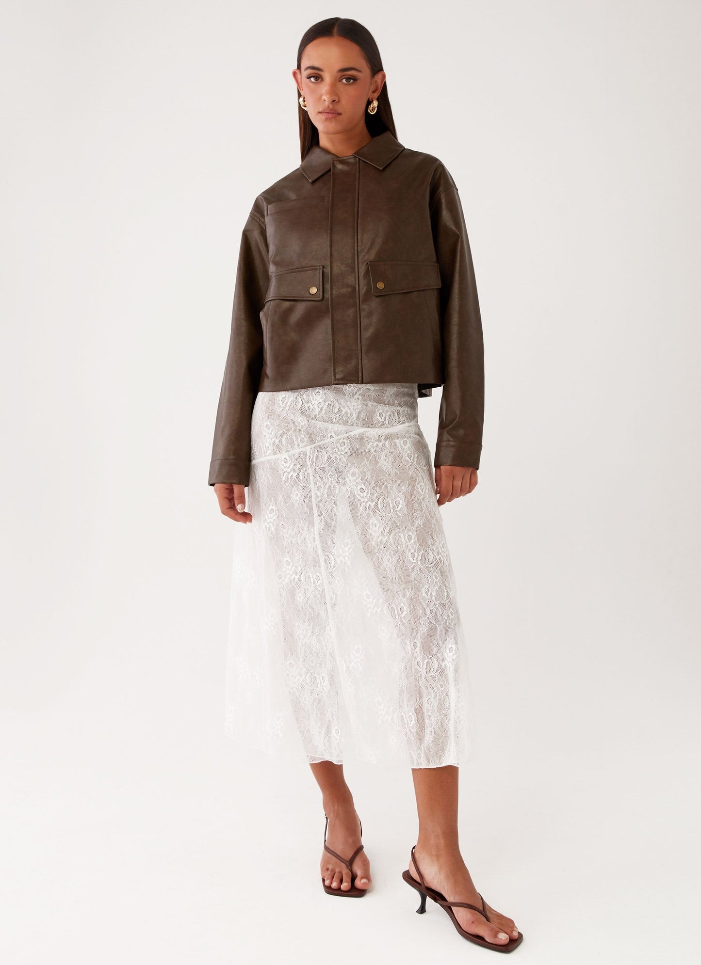 Kurzjacke mit Umlegekragen und Brusttaschen - Fiorora Fiorora