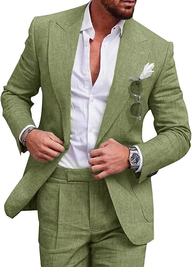 Men's suit with jacket and trousers made of finely structured fabric