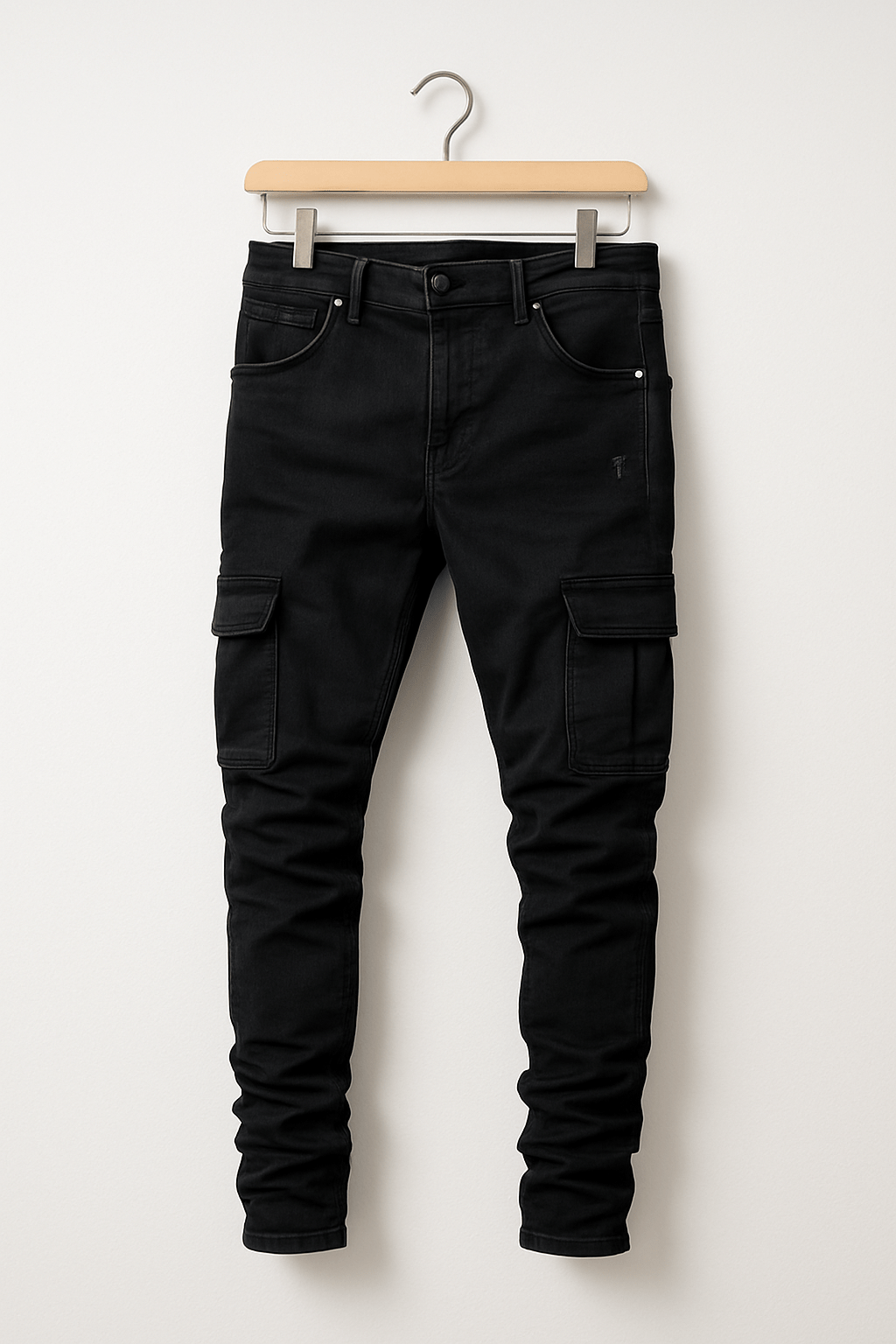 Men's cargo pants with a tapered cut and multiple leg pockets