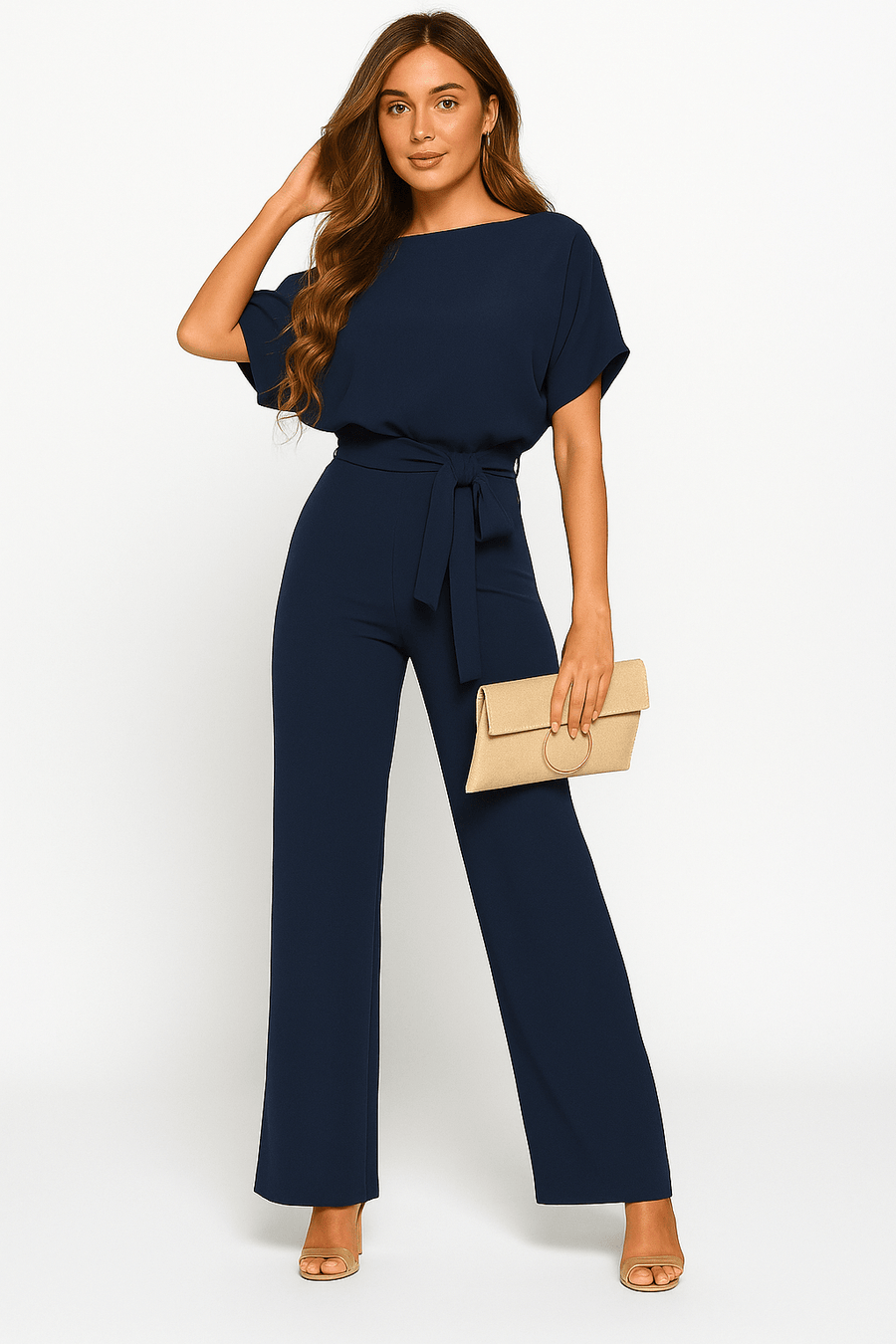 Elegant jumpsuit for women with belt