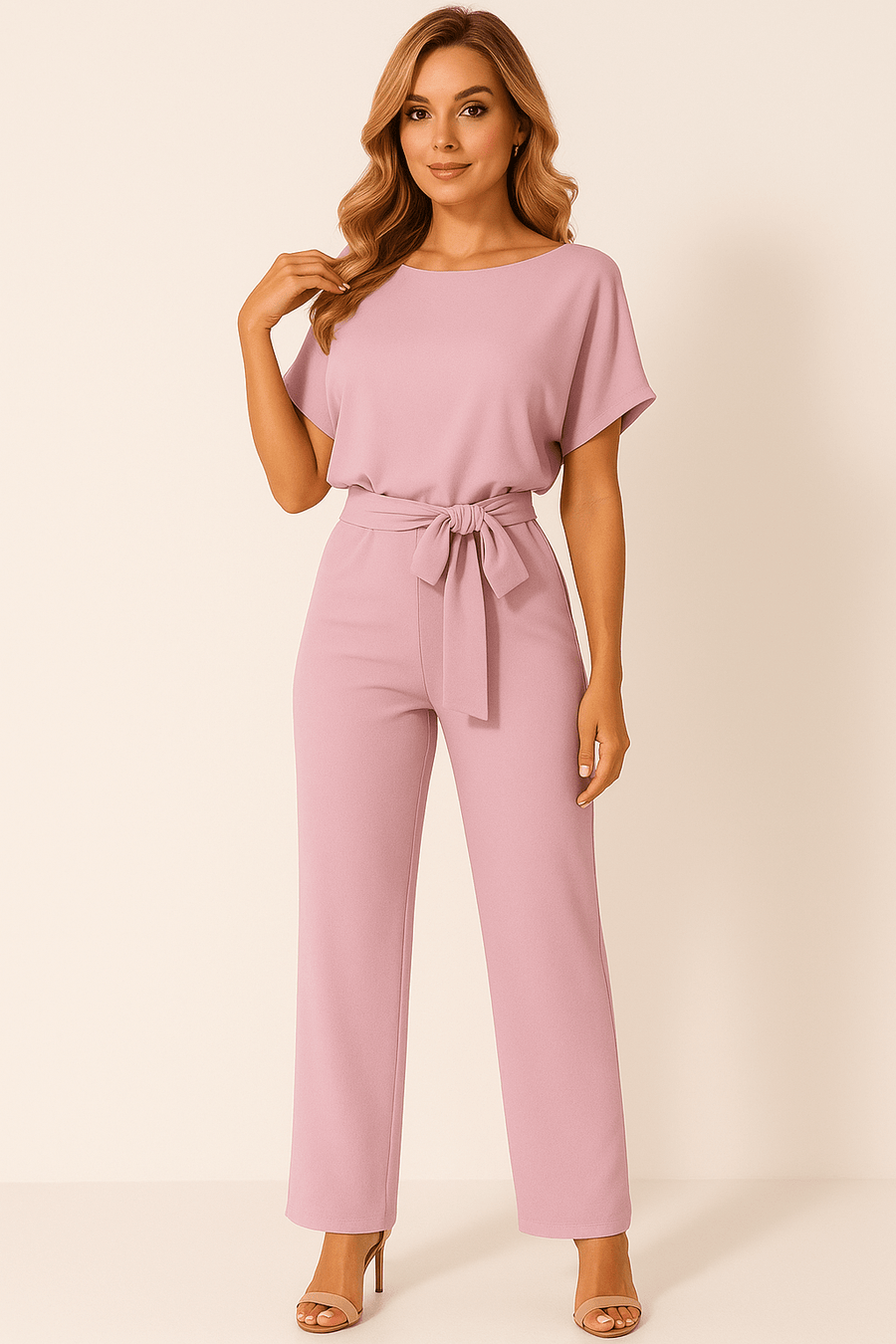 Elegant jumpsuit for women with belt