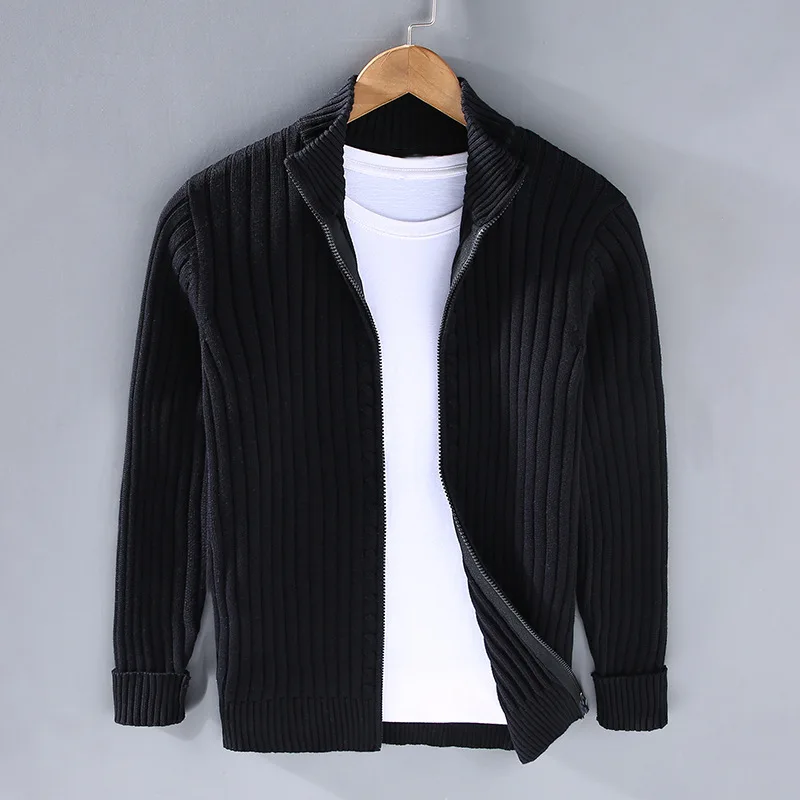 Cardigan with ribbed design and open front cut